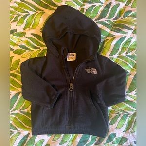 Infant fleece North Face jacket, size 3-6 months